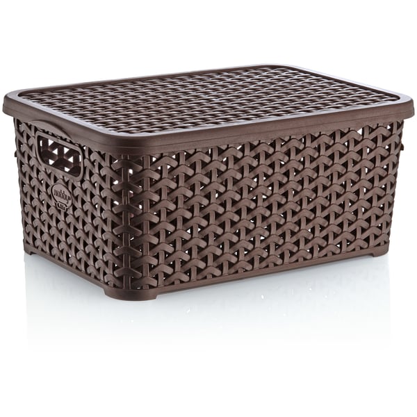 Rattan Storage Box 10 Litre Chocolate Rattan Storage Box 10 Litre Chocolate
