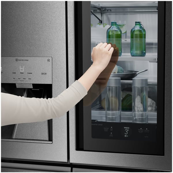 LG Refrigerator SIGNATURE InstaView Door-in-Door 950 Litres. Auto Open Door with Water Dispenser GRX33FGNGL LG Refrigerator SIGNATURE InstaView Door-in-Door 950 Litres. Auto Open Door with Water Dispenser GRX33FGNGL