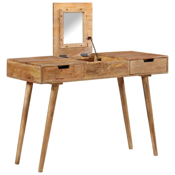 vidaXL Dressing Table 112x45x76 cm Solid Mango Wood vidaXL Dressing Table 112x45x76 cm Solid Mango Wood