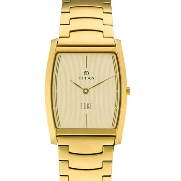 Titan 1044YM02 Men s Watch Edge Collection Champagne Dial