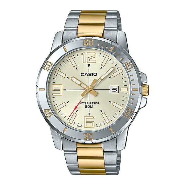 Casio Enticer Two Tone Stainless Steel Men Watch MTP-VD01SG-9VDF Casio Enticer Two Tone Stainless Steel Men Watch MTP-VD01SG-9VDF