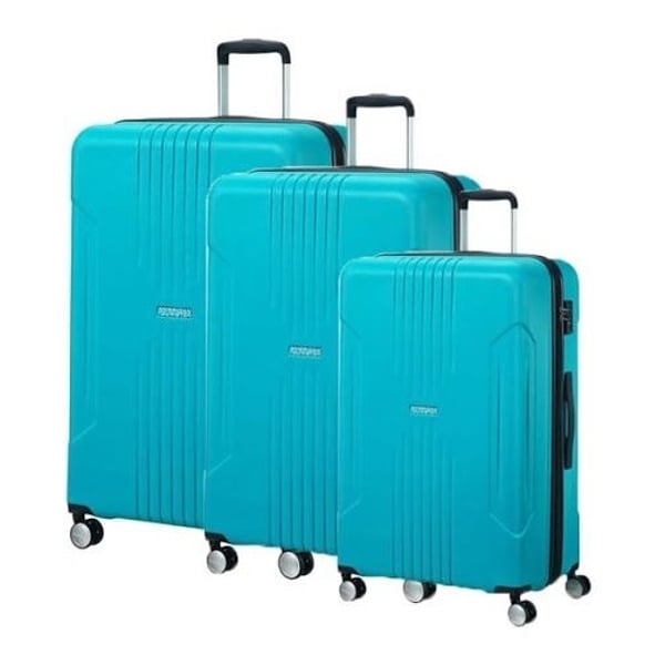 American Tourister Tracklite Luggage Trolley Bag Blue 3 Pieces Set