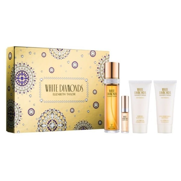 Elizabeth Taylor White Diamonds Gift Set For Women (White Diamonds 100ml EDT + 100ml Body Lotion + 100ml Body Wash + White Diamonds 10ml EDT)