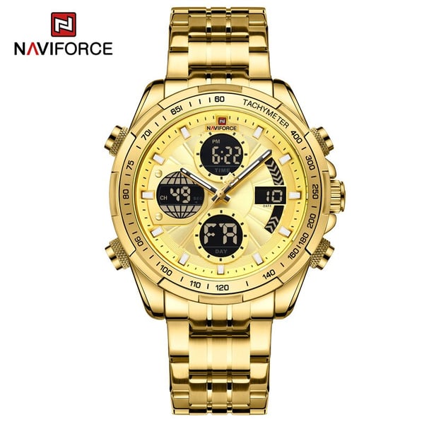 Naviforce NF9197S-GLD-Electron Men's Stainless Steel Watch Naviforce NF9197S-GLD-Electron Men's Stainless Steel Watch
