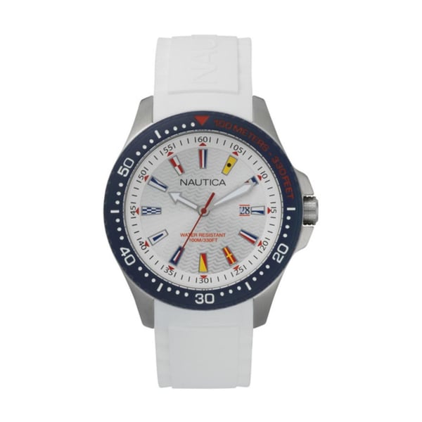 Buy Nautica Quartz White Silicone Analog Men Watch Online in UAE