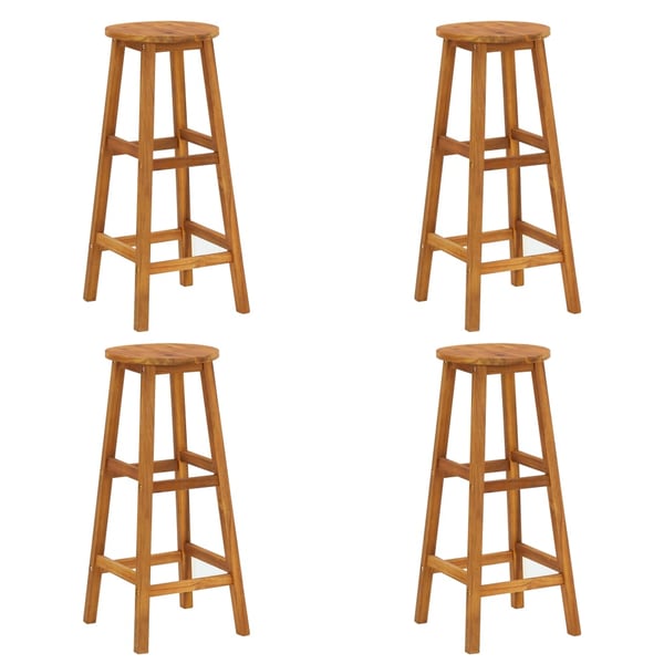 Vidaxl Bar Stools 4 Pcs Solid Acacia Wood