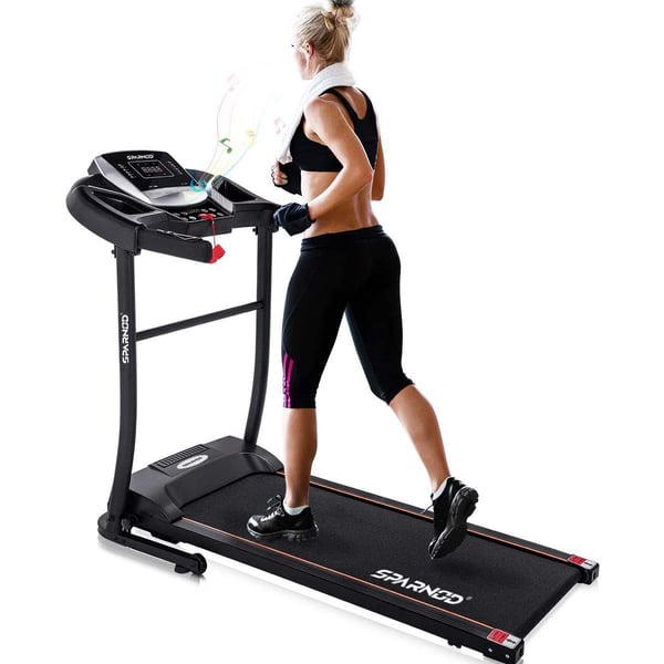 Sparnod Fitness Automatic Treadmill - Foldable Motorized Treadmill for Home Use- STH-1200 (3 HP Peak) Sparnod Fitness Automatic Treadmill - Foldable Motorized Treadmill for Home Use- STH-1200 (3 HP Peak)