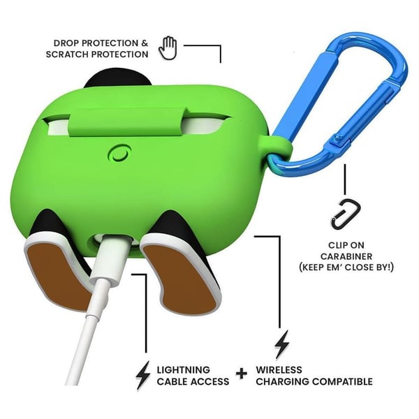 Case Mate Airpods Pro Case CreaturePods Chuck The Cool Guy Green Case Mate Airpods Pro Case CreaturePods Chuck The Cool Guy Green