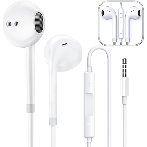 Goldfinch Wired Earphones With Inbuilt Mic And Boosted Bass White