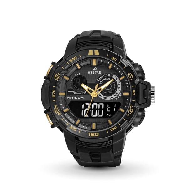 Westar Black Polyurathane Digital Watch Men 85011PTN002