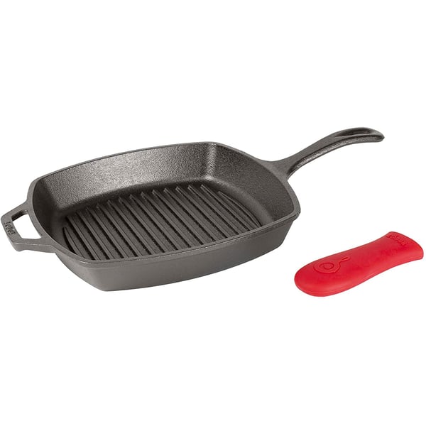 Lodge Manufacturing Company Cast Iron 10.5 Inch Square Grill Pan - Black