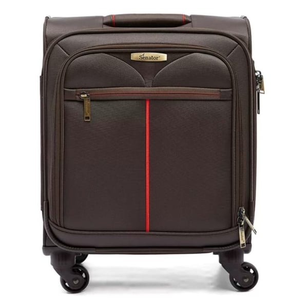 Senator Pilot Trolley Luggage Bag Brown 16.5inch GM12082WA-16.5