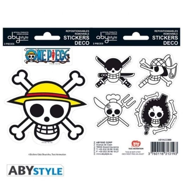 One Piece - Stickers - 16x11cm/ 2 Sheets - Pirates Flag One Piece - Stickers - 16x11cm/ 2 Sheets - Pirates Flag