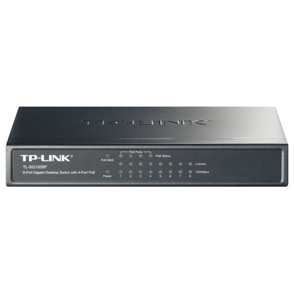 TP-Link TL-SG1008P 8-Port Gigabit Desktop Switch with 4-Port PoE TP-Link TL-SG1008P 8-Port Gigabit Desktop Switch with 4-Port PoE