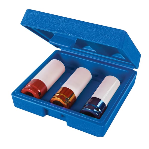 Silverline Impact Alloy Wheel Nut Socket Set 3 Pieces Silverline Impact Alloy Wheel Nut Socket Set 3 Pieces