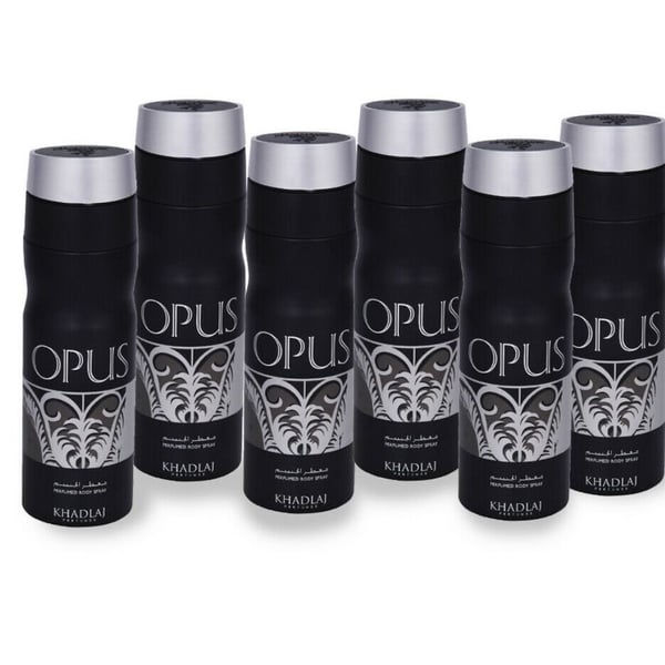 Khadlaj Opus 200ml Body Spray (6-Pack)