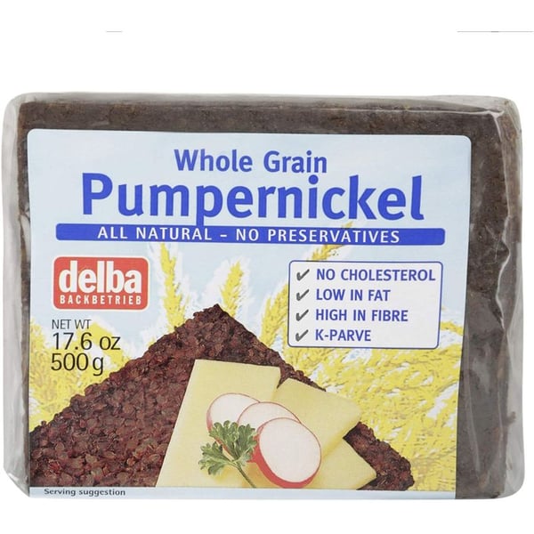 Delba Whole Grain Pumpernickel Bread 500gm Online Shopping on Delba