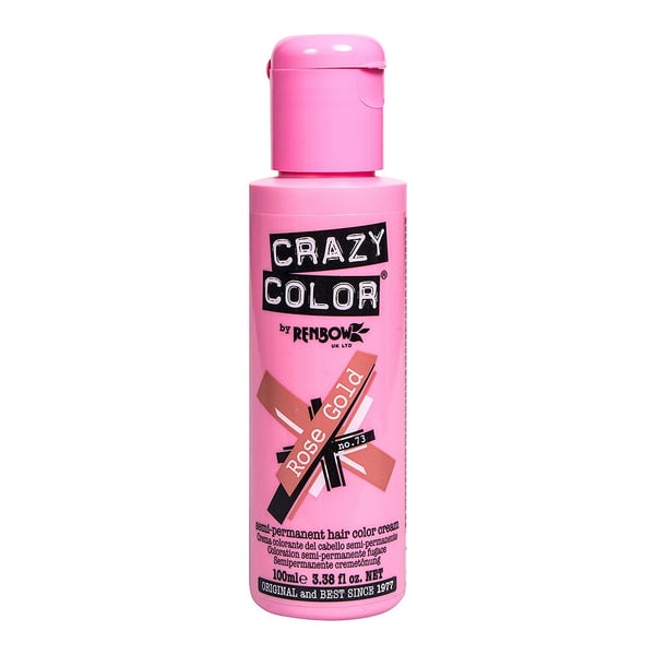 Crazy Color Rose Gold Semi-permanent Hair Dye 100ml