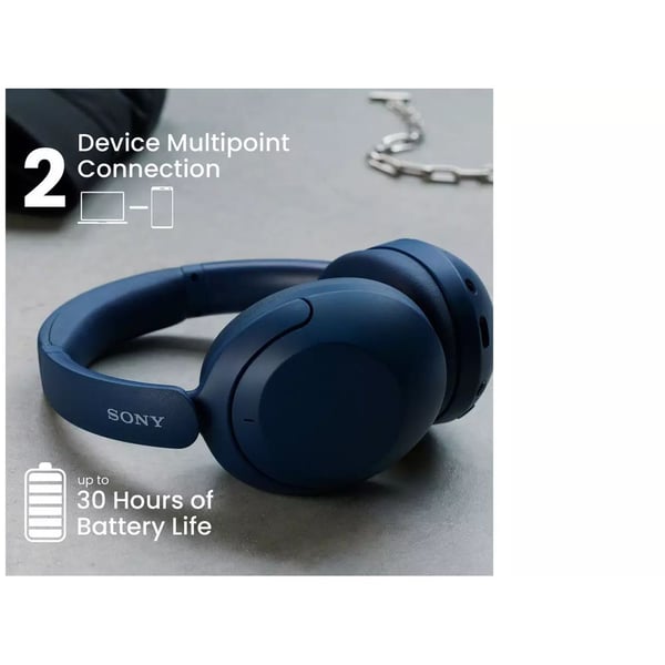 Sony WH-XB910N/L Wireless Over Ear Noise Cancelling Headphone Blue