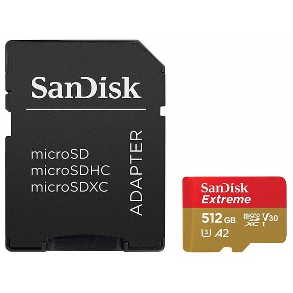 Sandisk Extreme MicroSDXC 512GB + SD Adapter SDSQXA1-512G-GN6MA