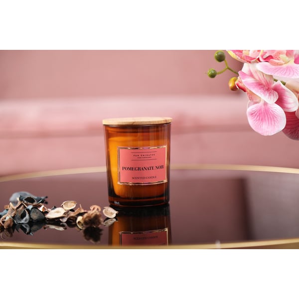 Buy Fun Pomegranate Noir Jar Candle Pink 200gm Online in UAE Sharaf DG