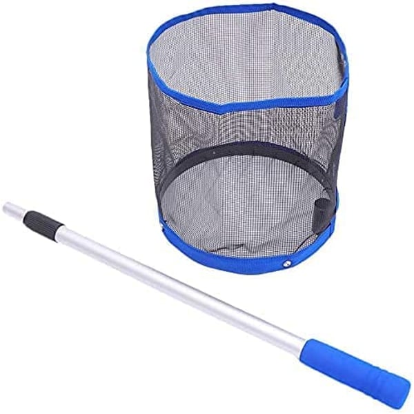 ULTIMAX Pingpong Ball Retriever, Table Tennis Ball Picker Ball Pick Up Net Bag Table Tennis Ball Picker Container Training Tool for Ball(Blue)