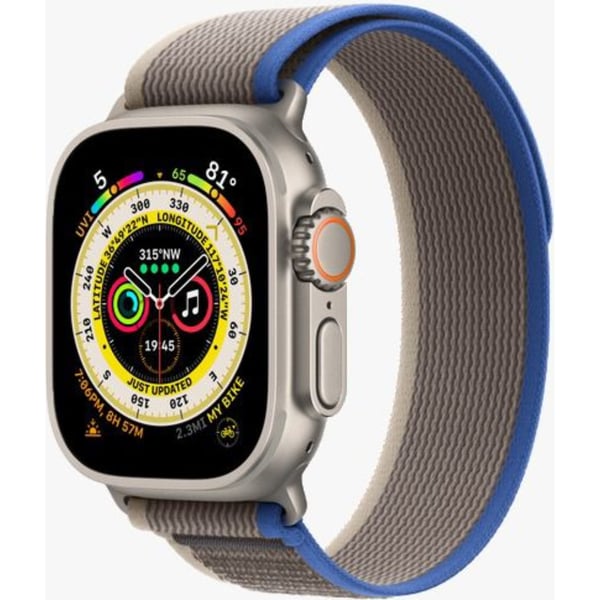 Green Lion Trial Loop Watch Strap for Apple Watch 42/44/45/49- Blue/Grey Green Lion Trial Loop Watch Strap for Apple Watch 42/44/45/49- Blue/Grey
