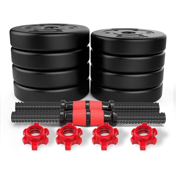 Ultimax Dumbbell And Barbell Set Weightlifting Fitness Black Cement Steel Rubber Adjustable Dumbbell With Connecting Rod/barbell Set 2 In 1-15kg Ultimax Dumbbell And Barbell Set Weightlifting Fitness Black Cement Steel Rubber Adjustable Dumbbell With Connecting Rod/barbell Set 2 In 1-15kg
