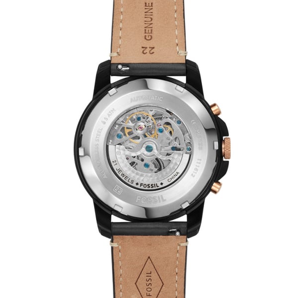 Fossil ME3138 Grant Sport Automatic Black Leather Watch Fossil ME3138 Grant Sport Automatic Black Leather Watch