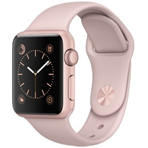Buy Apple Watch Series 1 38mm Rose Gold Aluminium Case With Pink Sand Sport Band In Dubai Sharjah Abu Dhabi Uae Price Specifications Features Sharaf Dg