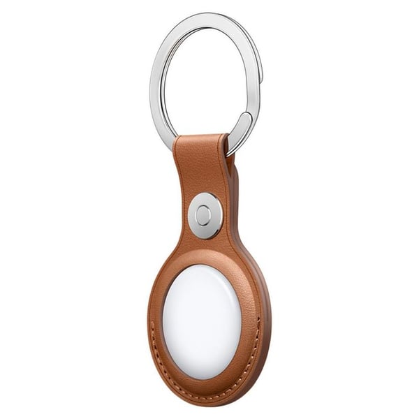 Buy Apple AirTag Leather Key Ring Saddle Brown Online in UAE Sharaf DG