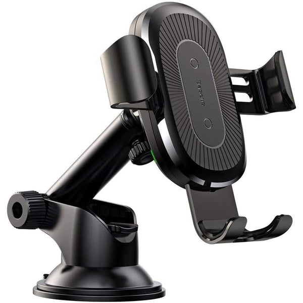 Baseus Car Charger Gravity Car Mount With Inductive Charger Qi (black)