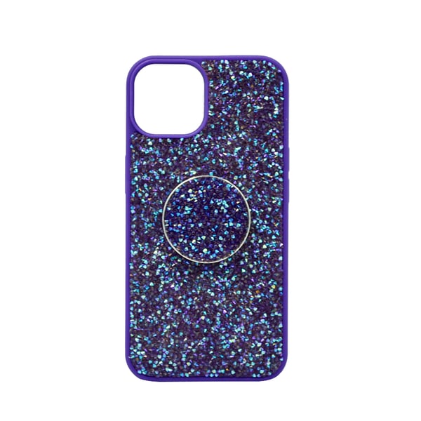 Isafe Bling Pop Up Hard Cover For iPhone 14 Purple