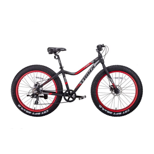 Trinx T106 26 Inch 7 Speed Fat Bike (Red-Black) 100% Assembled