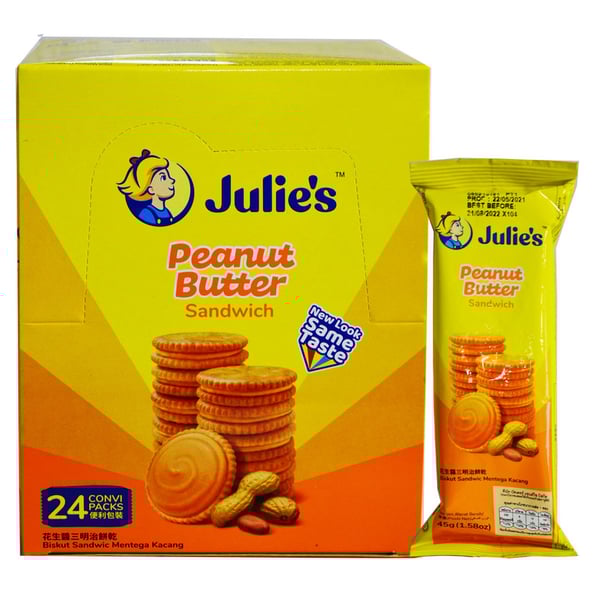 Julies Peanut Butter Sandwich Biscuit 1.08kg