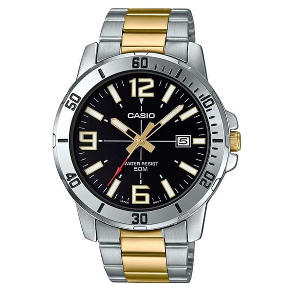 Casio Standard Grey/Gold Stainless Steel Analog Men Watch MTP-VD01SG-1BVUDF Casio Standard Grey/Gold Stainless Steel Analog Men Watch MTP-VD01SG-1BVUDF