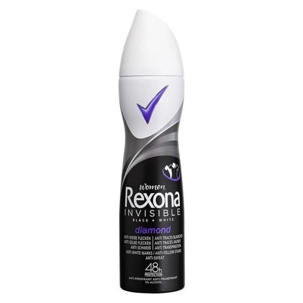 Rexona Invisible Black + White Diamond Deo Spray For Women 200ml