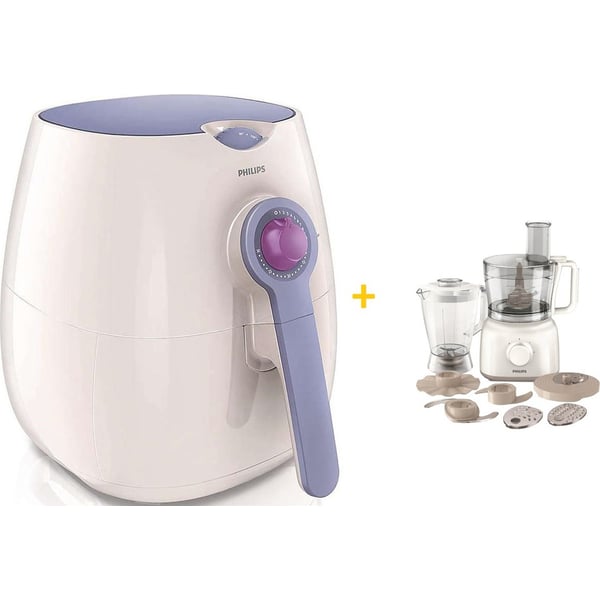 Philips HD922040 Air Fryer White + HR7628 Food Processor price in Bahrain, Buy Philips HD922040