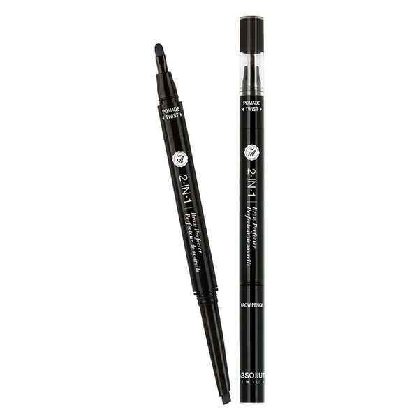 Absolute New York 2 In 1 Brow Perfecter Eye Pencil Natural Ebony ABS0AEBD01 Absolute New York 2 In 1 Brow Perfecter Eye Pencil Natural Ebony ABS0AEBD01