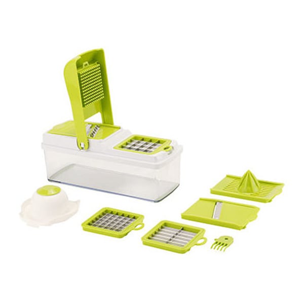 RoyalFord 11-In-1 Mandoline Chopper Set Clear/Green RoyalFord 11-In-1 Mandoline Chopper Set Clear/Green