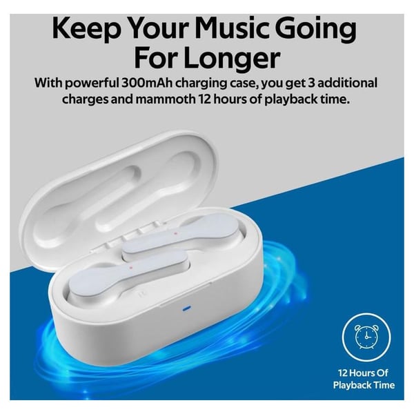 Promate IPX5 Wireless Sporty True Wireless Stereo Earphones White Promate IPX5 Wireless Sporty True Wireless Stereo Earphones White