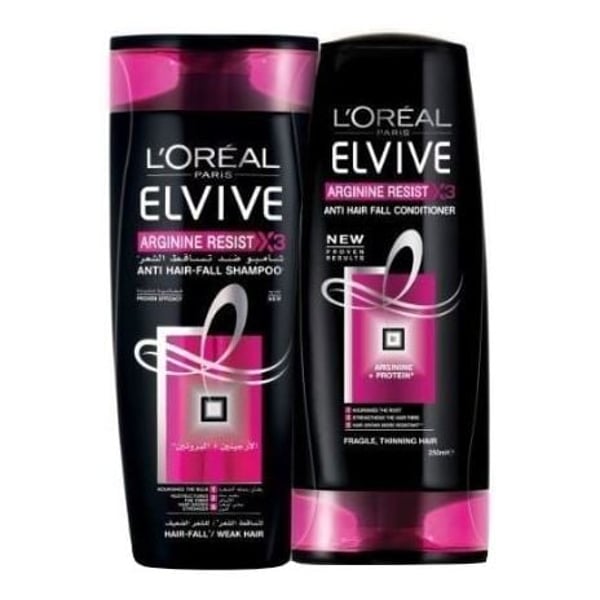 L'Oreal Shampoo + Conditioner Arginine Resist 400ml Pack of 2