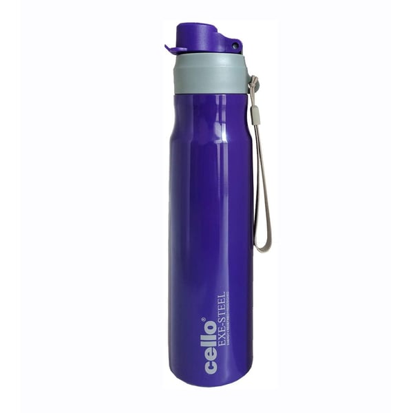 Cello Fanta Stainless Steel Water Bottle, Purple, 800 ml