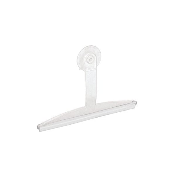 Idesign Plastic Plastic Suction Squeegee With Storage Hook Shower, Window, And Mirror Accessory For Master, Guest, Kids' Bathroom Cleaning, 12