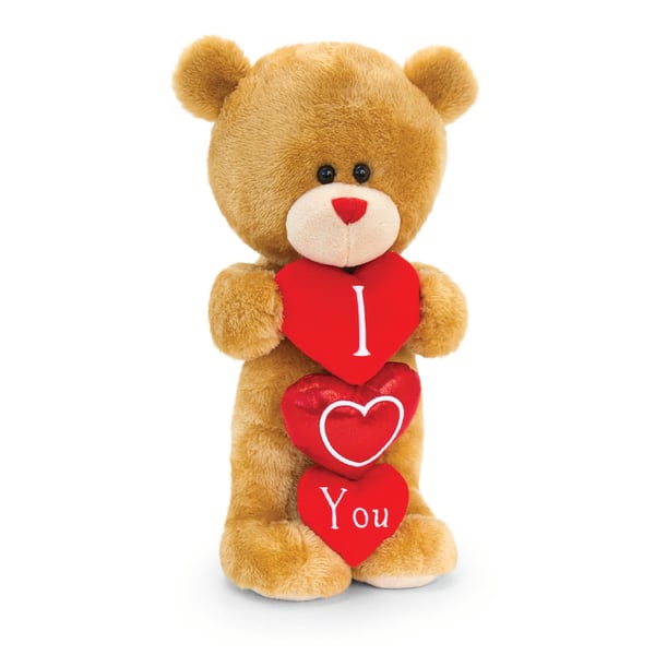 30cm Standing Pipp The Bear With Heart & Stand