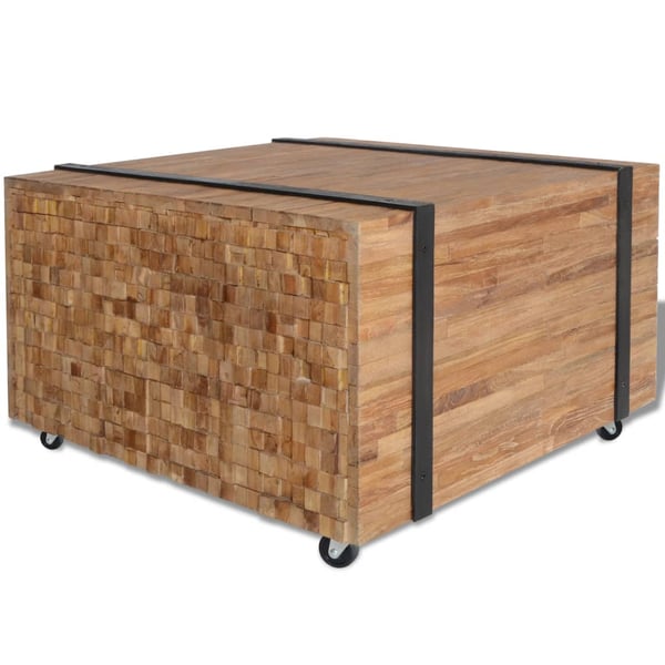 Vidaxl Side Table Teak 60x60x38 Cm Vidaxl Side Table Teak 60x60x38 Cm