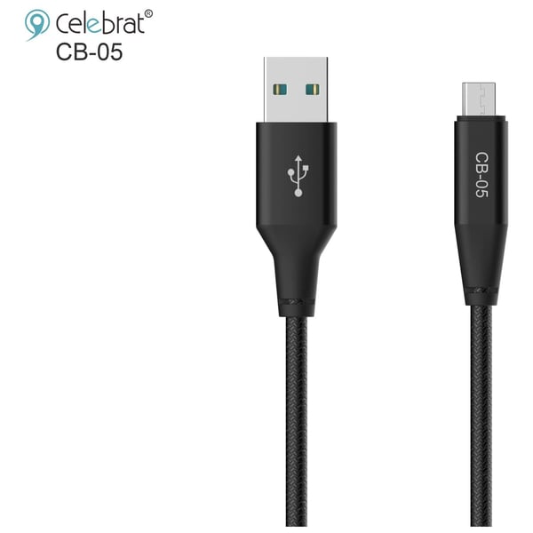 سيليبريت ميكرو USB بطول 1 متر اسود - CB05M سيليبريت ميكرو USB بطول 1 متر اسود - CB05M