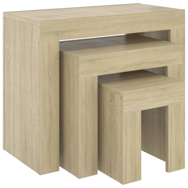 Vidaxl Nesting Coffee Tables 3 Pcs Sonoma Oak Engineered