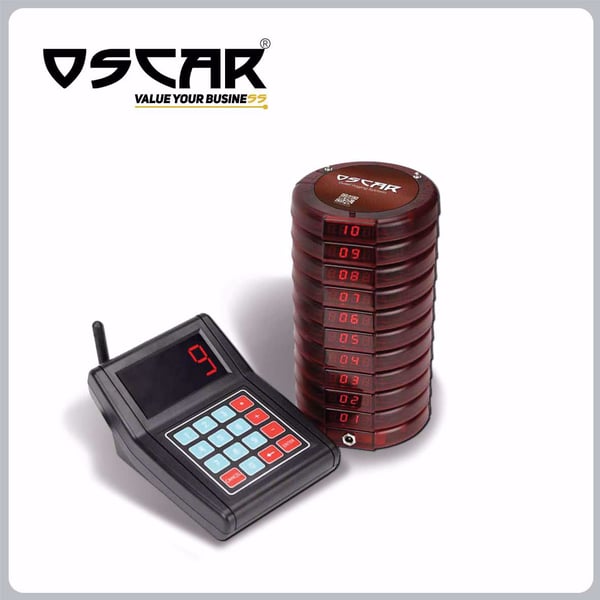 Buy OSCAR Restaurant Foodcourt Office Pager Calling System OGP100, 10  Tokens, Extendable, Alarms with LED, Beep and Vibration Online in UAE |  Sharaf DG