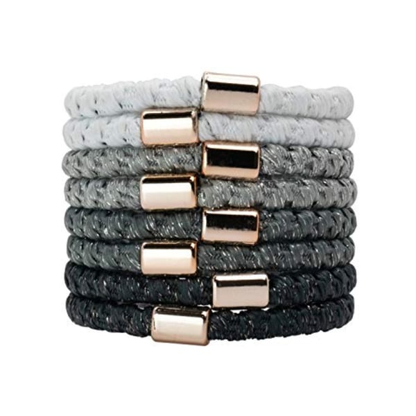 Kitsch Perfect Ponytail Hair Ties, Silver 4815